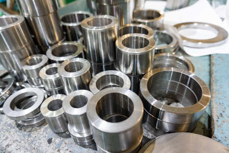 Remote rings of different lengths and diameters, after turning.
