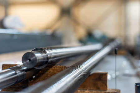 Ball screw in the industrial machine tool industry.の写真素材