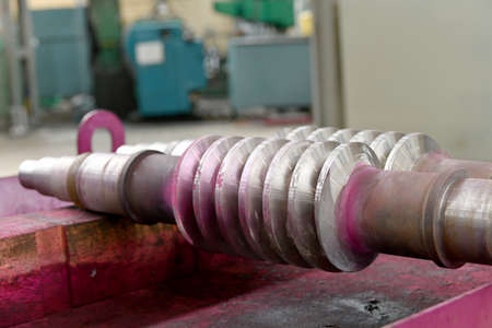 Worm shaft in warehouse, tool making in production.