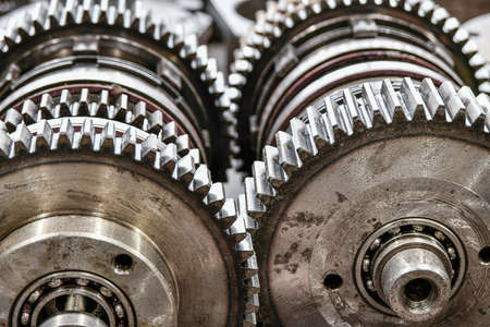 Gears of a gearbox of speeds of a metalworking machine. Mechanical equipment repair shop.