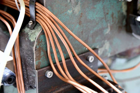Copper pipes for supplying oil to the hydraulic oil station of industrial equipment.