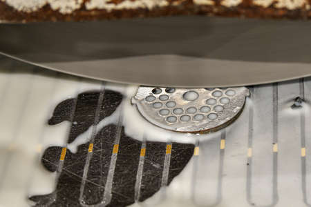 Knife for meat grinder. Grinding and sharpening of the cutting part of the knife of an electric and...