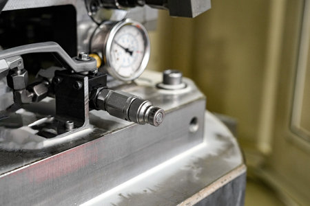 Hydraulic system for fastening parts on a CNC milling machine
