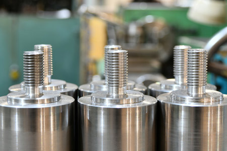 Extension adapter with threaded connection, turned on a lathe.の写真素材