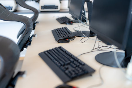Computer science class in an educational institution during the holidays.