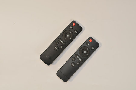 TV remote control isolated on the white background.