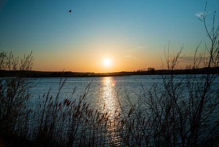 Sunset Over A Small Lake 1