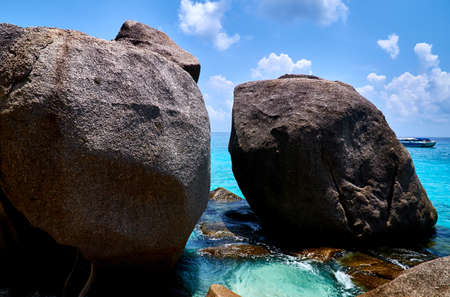 stones by the seasideの写真素材