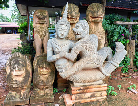 Statues for Buddhist templesの写真素材