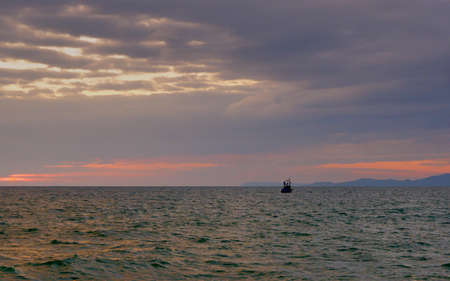 sunset at seaの写真素材