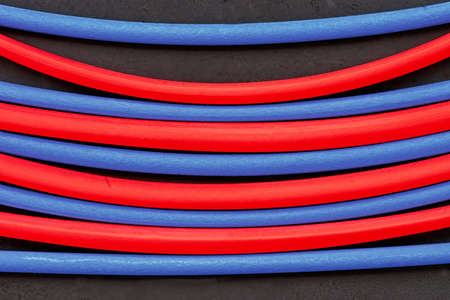 red and blue striped backgroundの写真素材