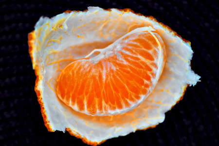 orange on black backgroundの写真素材