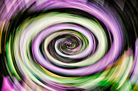 abstract colorful spiral on black background - computer-generated image.
