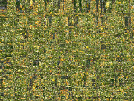 abstract background of green and yellow tiles in the form of a mosaicの写真素材