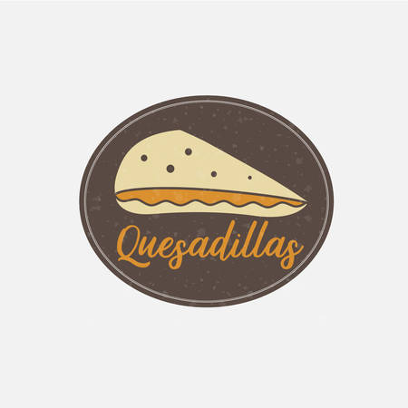 Delicious Cheese Filling Tortilla Logo Illustrationのイラスト素材