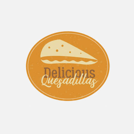 Delicious Cheese Filling Tortilla Logo Illustrationのイラスト素材