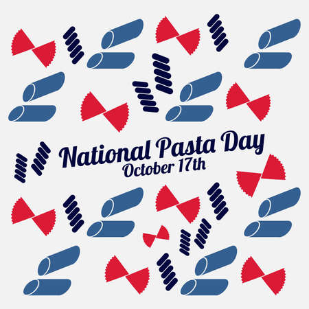National Pasta Day Posterのイラスト素材