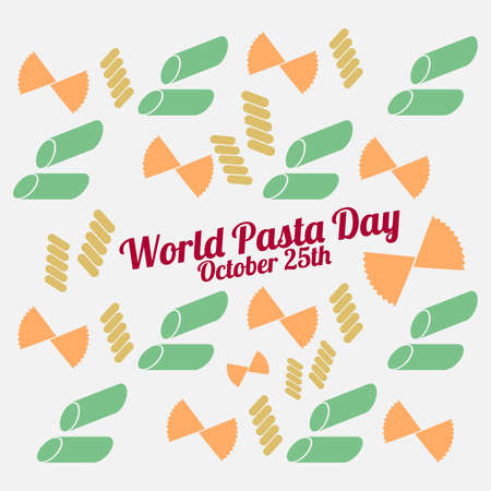 World Pasta Day Posterのイラスト素材