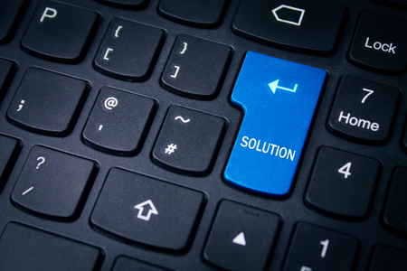 Keyboard with solution button.