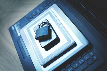 Internet and technology security concept.の写真素材