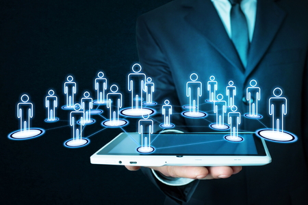 Business connection and social network.の写真素材