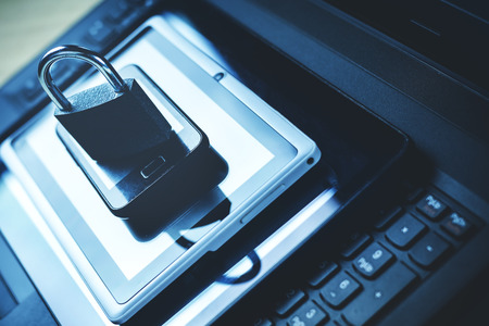 Internet and technology security concept.の写真素材