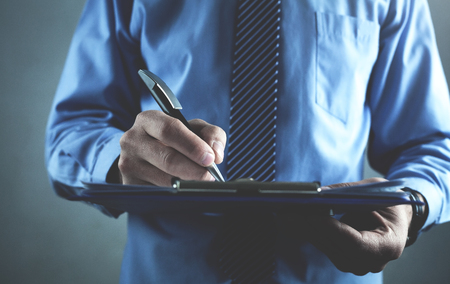 Businessman signing contract. Business conceptの写真素材