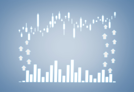 Financial growth graph. Business growth conceptの写真素材