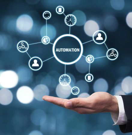Business concept. Improving productivity, reliability and business processes. Automation conceptの写真素材