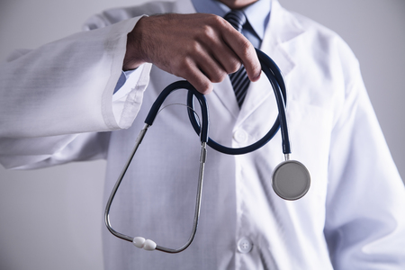 Doctor holding stethoscope. Healthy and Medical conceptの写真素材