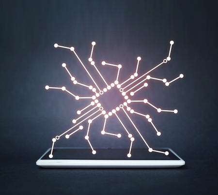 Circuit board on tablet. Technology conceptの写真素材