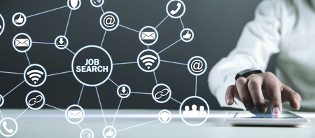 Job search. Business technology conceptの写真素材