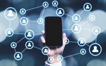 Business connection and social network.の写真素材