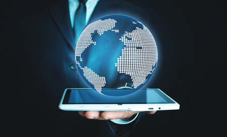 Global network concept. Future technology の写真素材
