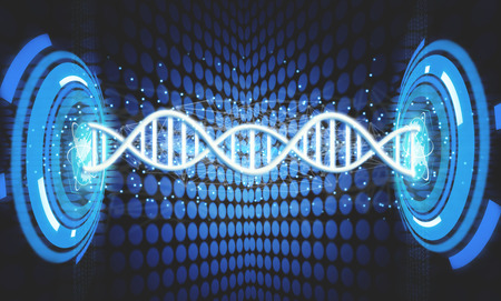 Spiral DNA molecules. Structure of the genetic codeの写真素材