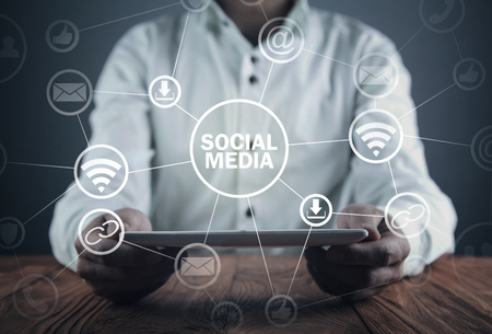 Social Media Concept. Business, Technology, Communicationの写真素材