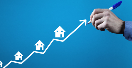 Real Estate Graph. House market growthの写真素材