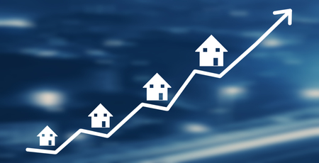 Real Estate Graph. House market growthの写真素材
