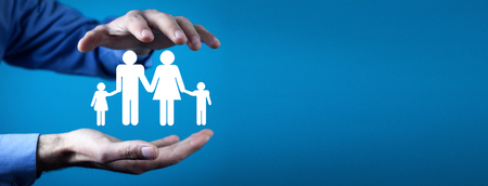 Family care and protection insurance concept.