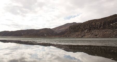 The beautiful mountains landscape with lake and reflection.の写真素材