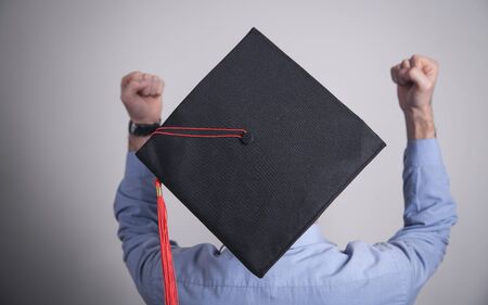 Man with graduation hat. Educationの写真素材