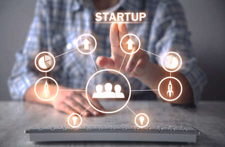 Startup concept. Idea. Successful Teamwork. Businessの写真素材