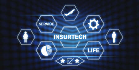 Insurtech-Insurance technology concept.の写真素材
