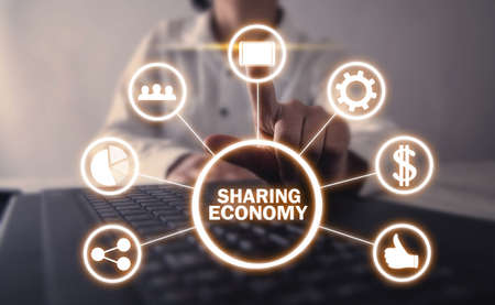 Sharing economy. Business, Internet, Technologyの写真素材