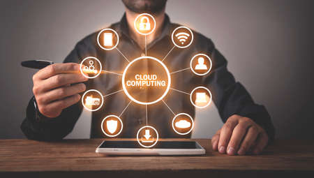 Cloud Computing. Information technology concept