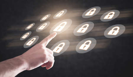 Technology security concept. Business concept