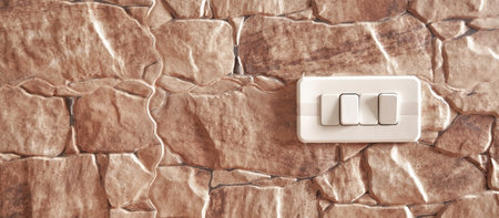 New switch in the kitchen wall.