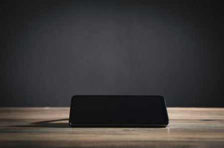 Modern smartphone on the table.の写真素材