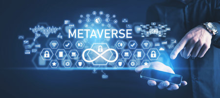 metaverse concept. Digital virtual reality technologyの写真素材