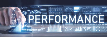 performance concept. Growth graphs. data analytics report. business strategy